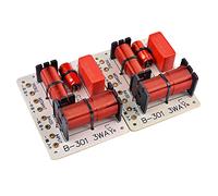 Iyalezirk Altavoz de Audio de 3 VíAs de 150W 2 Piezas Agudos Rango Medio y Graves Divisor de Frecuencia de Filtro 1000 5000Hz