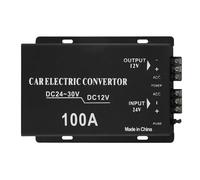 Iyalezirk Convertidor de Voltaje Reductor de CC de 24 V A 12 V CC, Adaptador de Módulo Reductor de CC de 100 A y 1200 W, Reductor Regulador de 20-30 V A 12 V CC