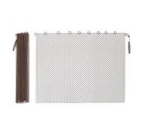 Iyalezirk Cortina antiincendios de red para chimenea, 2 paquetes, panel de protección antichispas de con tiradores para chimenea doméstica, 20 pulgadas, fácil de instalar, fácil de usar