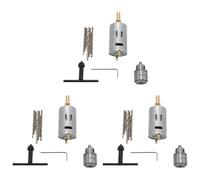 Iyalezirk DC compacto de la mina de la perforadora de mano del PWB del motor de 12 V pequeño con 30 piezas 0,5-3 mm punta de taladro 0,3-4 mm Jto Keyless Chuck