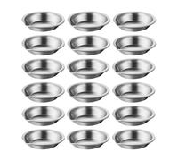 Iyalezirk de Colores para Pintar de Acero Inoxidable de 30 Piezas, con Boca de 2 Pulgadas, Bandejas para Pintar, Paletas de Maquillaje, Mini Paletas de Pintura de Metal