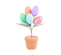 Iyalezirk Día de Pascua Huevos de colores para macetas Huevos moteados Bonsai Pascua Adornos de mesa Decoración para el hogar 2024 Fácil instalación Estilo 2, 1 unids