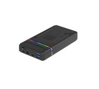 Iyalezirk Estuche para Disco Duro Externo HDD M.2 NVME SSD de 2,5/3,5 Pulgadas, Carcasa para Disco Duro Dual USB 3.0, Portátil, con Enchufe Europeo