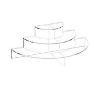 Iyalezirk Expositor de acrílico de 1 pieza con patas de acrílico transparente para servidor de media luna, expositor para cupcakes y postres, expositor para soportes de acrílico para exposición o