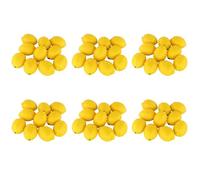 Iyalezirk Fake Fruit Home House Kitchen Party Decoration Artificial Lifelike Simulation Amarillo Lemon 60Pcs Set