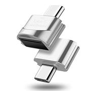 Iyalezirk Lector de Tarjetas TF Tarjeta TF TO Lector de Tarjetas de Tipo C Adaptador OTG Tarjeta de Memoria Un USB C de Alta Velocidad para Teléfonos Móviles Laptop A