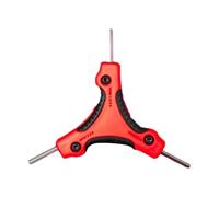 Iyalezirk Llave de Estrella Hexagonal Plegable, Destornillador Portátil de Acero -V, Kit de Llave Hexagonal Plegable Métrica Roja