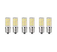 Iyalezirk Paquete de 6 Bombillas LED E17 Regulables de 4 W para Horno Microondas, Luz Diurna 6000 K 40 W Equivalente una HalóGena, Bombilla LED E17 de CeráMica