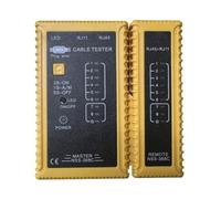 Iyalezirk Probador de Cable RJ45 RJ11 LAN, Probador de Cable Telefónico de Internet, Herramienta de Red, Prueba de Línea Telefónica, Probador de Red de Cibercafé A