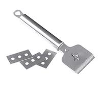 Iyalezirk Rascador para la limpieza del quemador del hornillo del horno en vitrocerámica raspador apto para raspador de inducción, cerámica y para estufas simples