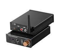 Iyalezirk Receptor Transmisor Bluetooth 6.0 Multifuncional, Receptor Estéreo Amplificador Bluetooth AUX/USB/MIC de 6,5 mm