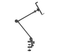Iyalezirk Soporte de Tableta Ajustable para Cama, Brazo Giratorio, Soporte de Tableta de Escritorio de Metal, Abrazadera para Tabletas de 4,7 A 10,2 Pulgadas