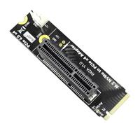 Iyalezirk Tarjeta Adaptadora de Expansión M2 NVMe Key-M A PCI-e 4.0 X4 con Cable de Alimentación para SSD M.2 M Key 2260 2280