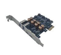 Iyalezirk Tarjeta de expansión PCI-e X1 A 2 puertos USB-A + 2 puertos Type-C PCIE A USB 3.2 Gen1 5Gbps Adaptador de Extensión HUB USB Convertidor