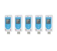 Iyalezirk TempU 03 USB Temperatura Humedad Data Logger Reutilizable TEMP Datalogger Registrador Medidor de Registro de Humedad 5X