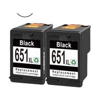 IYBYNYHN 651 Cartucho de Tinta Reemplazo Compatible con OfficeJet 202 202C 252 252C y - Ink Advantage 5575 5645 Impresoras(HP 651xl 2bk)