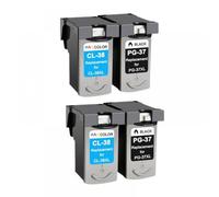 IYBYNYHN Cartucho de Tinta Compatible con Impresora PG37 CL38 PG 37 CL 38 MP140 MP190 MP210 MP220 MP420 IP1800 IP2600 MX300 MX310(2BK 2COLOR)