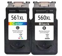 IYBYNYHN Cartucho de Tinta Compatible con PG-560XL 561XL CL-561 XL para TS5350 TS7450 TS5351 TS5352 TS5353 TS7451(2BK 2COLOR)