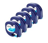 IYBYNYHN Cinta 2 5 10 Uds 91201 91202 12267 12mm LT Compatible con 91221 91331 91200 etiquetadora LT 100H(5PK Black on Blue)