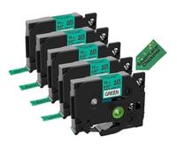 IYBYNYHN Cinta de Etiquetas láser 5 uds 9-24mm 231L1 631L1 Compatible con PT D210 PT D600 PT D400 PT P710(5pcs Black on Green)