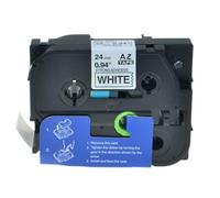 IYBYNYHN Cinta de Etiquetas Negra sobre Blanca, 5 uds., 24mm, Compatible con TZ Tze 251 Tze-251