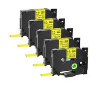 IYBYNYHN Cintas de Tubo termorretráctil, 5 uds., 6mm, 9mm, 12mm, 18mm, 24mm, Cinta Compatible con Impresora HSE-231 HSE-631(8.8mm Yellow)