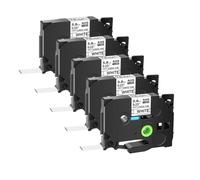 IYBYNYHN Cintas de Tubo termorretráctil, 5 uds., 6mm, 9mm, 12mm, 18mm, 24mm, Cinta Compatible con Impresora HSE-231 HSE-631(5.8mm White)