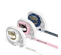 IYBYNYHN Etiqueta de Cinta de Raso 12 mm x 2 m Paquete de 3 compatibles con P12 P12 Pro Suministros de Impresora Etiquetas de Seda para Envolver Regalos de Bodas Trabajos artesanales