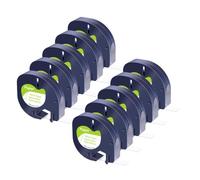 IYBYNYHN Impresión Negra en Cinta de Papel Blanco, Paquete de 5 a 20, Compatible con Etiquetas A91330 A91220 A59421 para Plus LT100T QX50(10PK Black on White)