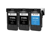 IYBYNYHN Reemplazo de Cartucho de Tinta Compatible para PG510 CL511 PG-510 CL-511 Funciona con impresoras MP250 MP280 IP2700 MP240 MP270 MP480 MX320(2Black 1Color)