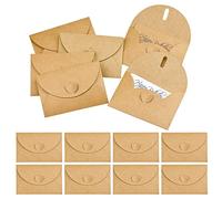 iYinJuan 100 sobres de papel de estraza con 100 tarjetas de papel en blanco, mini sobres con cierre de corazón para tarjetas de regalo, marca de graffiti, 7 x 10 cm