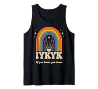 IYKYK Si Sabes Que conoces el Humor Retro del arcoíris Camiseta sin Mangas