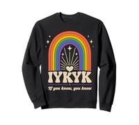 IYKYK Si Sabes Que conoces el Humor Retro del arcoíris Sudadera