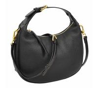 IYO Crescent Hobo Bag - Bolso de hombro de piel granulada de media luna | Cremallera superior dorada | Correa desmontable | Niebla de porcelana | Espresso Noir | Wheat Dusk | Midnight Slate, azul