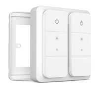 IYOKI® Standard Cubierta de Interruptor para Philips Hue Dimmer V2, Compatible con Hue Switch Cover, Adaptador de Placa de Interruptor de Luz Remoto, 2-Gang (1-Pack)