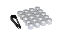 IYOUGSIAS Cubre Tornillos Llantas, para Audi TT, Q3, Q5, Q7 Mk2, Q8 Tapones Tornillos Rueda Cubre Tuercas Hexagonal Antióxido con Pinza,20 Piezas,19mm