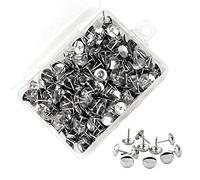 Iyowei 1000 Pcs Chinchetas de Mapa y Metalicas para Colgar Notas y Fotos, con 2 Cajas (9.5x9.5mm, Plata)