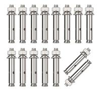 Iyowei 15Pcs Tornillos de expansión M8 Pernos de Expansión de Acero Inoxidable 304 Tornillos de Expansión de Cabeza Hexagonal con Tuercas Accesorios de Fijación Industrial (M8x60mm)