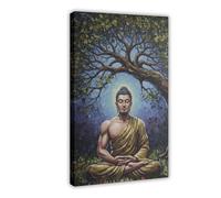 IYTAFGYT Lienzo con pintura al óleo de Buda, 40 x 60 cm