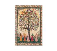 IYTAFGYT Lienzo decorativo para pared con diseño de mujer tradicional bajo el árbol, 40 x 60 cm
