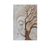 IYTAFGYT Póster de Buda y árbol de la vida en armonía, impresión artística para pared, 30 x 45 cm