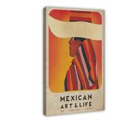 IYTAFGYT Póster de lienzo con diseño de revista mexicana de collage para pared, 40 x 60 cm