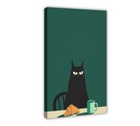 IYTAFGYT Póster de pared con diseño de Le Chat Noir con el hambre (60 x 90 cm)