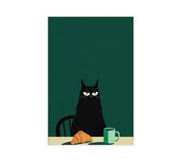 IYTAFGYT Póster de pared con diseño de Le Chat Noir con hambre (20 x 30 cm)