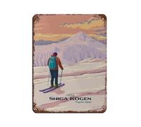 IYTAFGYT Shiga Kogen - Cartel de metal vintage para decoración de pared de bar, bar, bar, estación de esquí, 30 x 40 cm