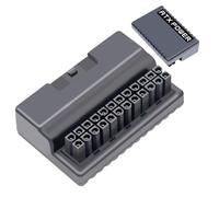 IYUANEPRO Adaptador de cable de extensión de alimentación ATX de 90 grados de 24 pines - Conector de placa base macho a hembra en ángulo recto para mejorar la gestión de cables, color negro