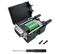 iYueMps Adaptador de terminal DB9 DB9 Adaptador de placa de ruptura macho sin soldadura, adaptador DB9 de 9 pines DB9-F-8A D-Sub Conector Terminal Board Cubierta de plástico