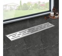 iYueMps Canaleta de Ducha 50cm, Desagüe de Ducha de Acero Inoxidable con Antiolores y Filtro de Pelo, Desague Ducha,Panel de Linea