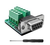 iYueMps Conector DB9, adaptador de bloque de terminales de tornillo DB9, RS232 D-SUB de 9 pines hembra a 9 vías de terminal serie Breakout Board módulo de señal (hembra)