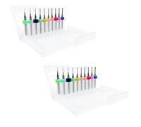 iYueMps Juego de 10 brocas PCB de acero de tungsteno para impresora 3D PCB de precisión, herramientas de perforación de joyería (2 juegos, 0.1 mm - 1 mm)
